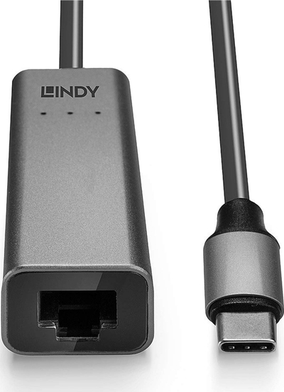 Adapter USB Lindy 43314, USB C në RJ45, 2.5G Ethernet, gri