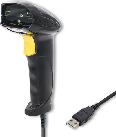 Lexues barkodësh Qoltec, laser 1D, USB, i zi