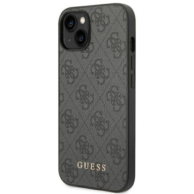 Mbulesë telefoni Guess 4G Logo për iPhone 14 Plus 6.7", plastike, gri e errët