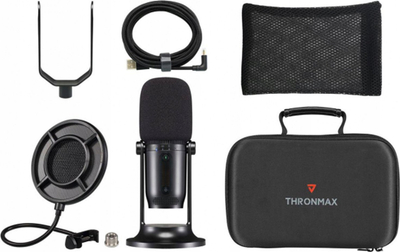 Mikrofon për komp Thronmax MDrill One Pro M2PB Kit, USB, 24‑bit 96 kHz, i zi