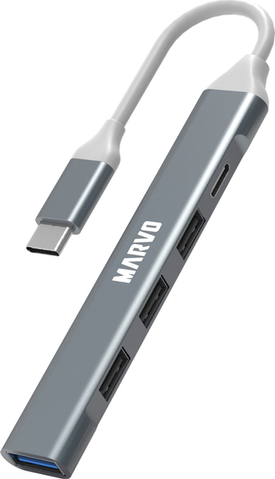 Hub USB Marvo UH008, 5 porta, USB 3.0, trup metalik