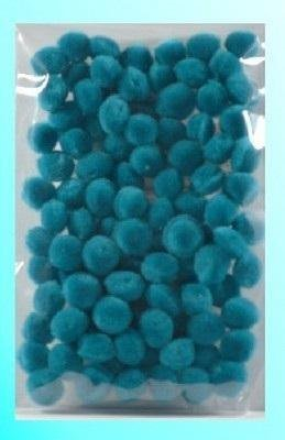 Pomponë dekorativë Brewis, 10mm, 100 copë, ngjyrë turkeze