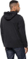 Xhup fleece për burra, me kapuç, me zinxhir për të gjithë gjatësinë, masa M, i zi
