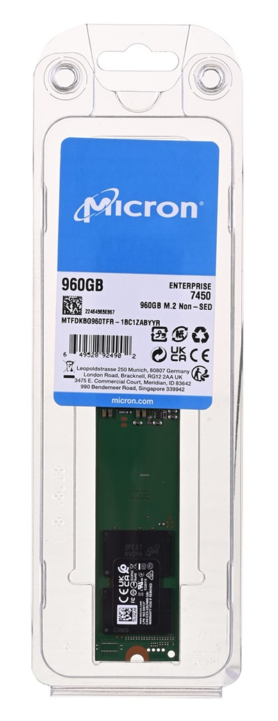 Disk SSD Micron 7450 Pro, 960GB, M.2 PCIe Gen4x4