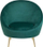 Karrige kolltuk LANGA Velvet Accent Chair, kadife, këmbë metali me ngjyrë ari, smerald