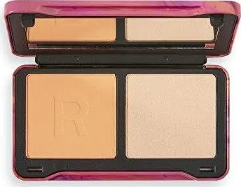 Paletë fytyre Makeup Revolution Neon Heat Scorched Rose, bronzer edhe highlighter, kompakte, rozë