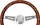Timon portov Wood Style 380mm, imitacion druri, kafe