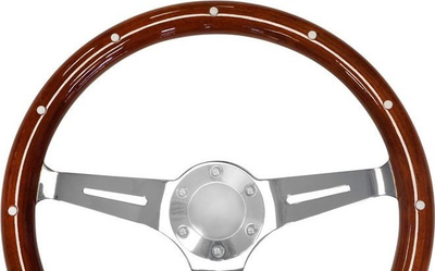 Timon portov Wood Style 380mm, imitacion druri, kafe