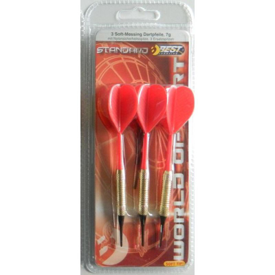 Shigjeta darts Best Sporting Soft Tip, set me 3 copë, maja plastike, të kuqe