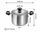 Сет садови BRAVA Cookware Set, 8 парчиња, не'рѓосувачки челик, за индукција