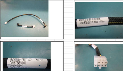 Kabllo furnizimi HP LFF SFF, 0.45m, 8 pin, e zezë