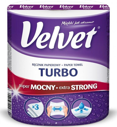 Letra kuzhine Velvet Turbo, 1 rrotull, e bardhë