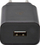 Karikues muri Nedis EU, 12W, 2.4A USB, me kabllo USB C 1m, i zi