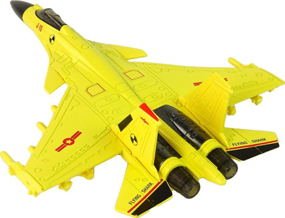 Avion lodër Leantoys Friction-Powered Fighter Plane, shkalla 1:72, me mekanizëm me fërkim, i verdhë