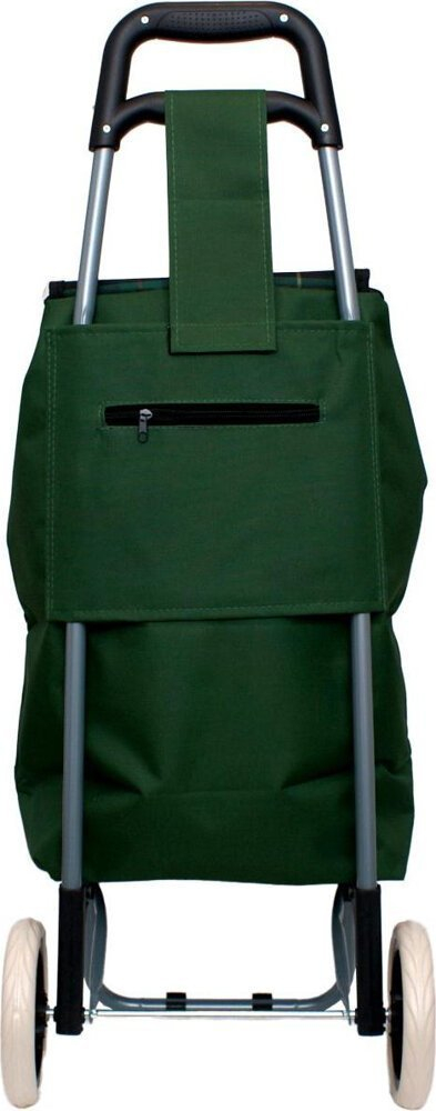 Колица за пазарење со тркала SHOPPING TROLLEY, 31L, со метална рамка, зелена