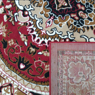 Tapet Classic Medallion 06 Alfa, për dhomë ndenjje, me stil klasik, i kuq