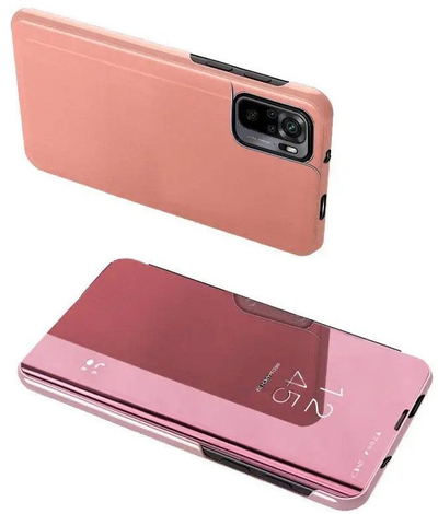Kapak mbrojtës për telefon Xiaomi Poco M4 Pro 5G Clear View, flip, rozë
