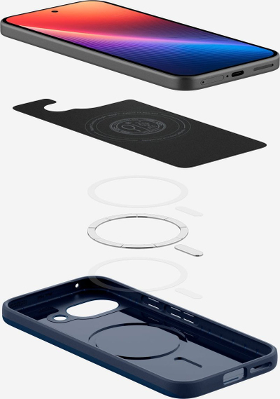 Футрола за телефон Spigen Thin Fit MagSafe, за Google Pixel 9a, темно сина