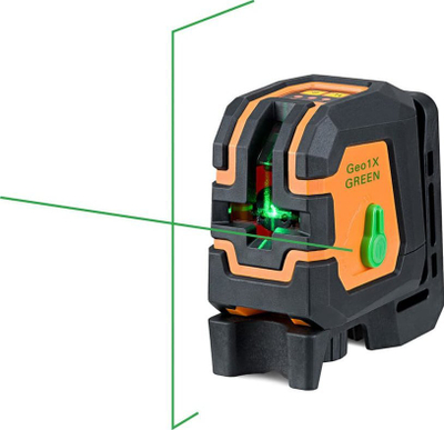 Nivelues lazer GEO1X Green, rreze jeshile, vetënivelues, portokalli e zi