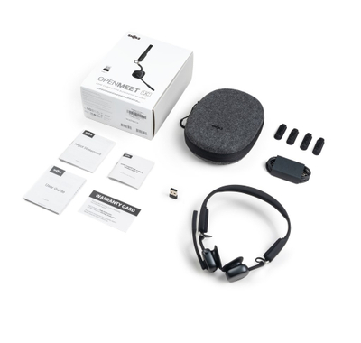 Безжични слушалки SHOKZ OpenMeet UC, Bluetooth, пренос преку коска, со USB A адаптер, сиви