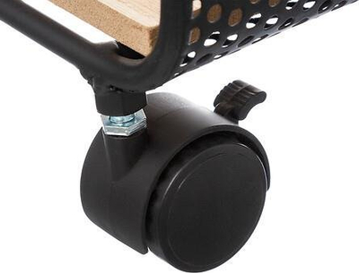 Raft lëvizës 5five Trolley Shelf, 3 ndarje, me rrota, i zi