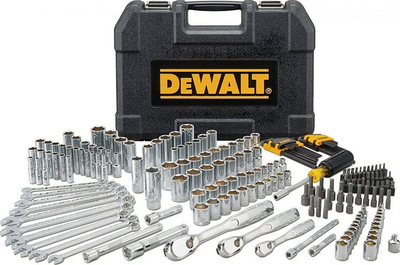Set veglash Dewalt DWMT81534-1, 205 copë, me kuti, i verdhë