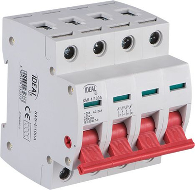 Çelës modular shkëputës Kanlux KMI-4/100A, 100A, 4P, gri
