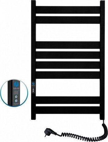Radiator elektrik për peshqirë Navin Largo, 500×800 mm, digjital, i zi