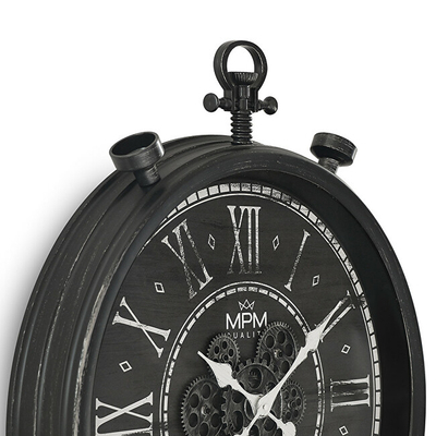 Orë muri MPM Quality Vintage Timekeeper E01.4326.90, e zezë