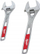 Set çelësa të rregullueshëm Milwaukee SAE, 6" 10", 2 copë, metalik i argjendtë