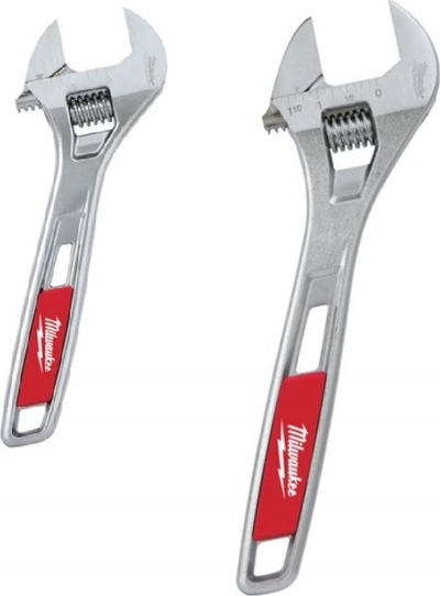 Set çelësa të rregullueshëm Milwaukee SAE, 6" 10", 2 copë, metalik i argjendtë
