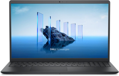 Laptop Dell 15", ekran i madh, me korniza t’holla, ngjyrë e zezë