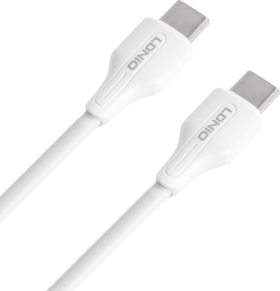 Kabllo USB-C në USB-C LDNIO, 1m, e bardhë