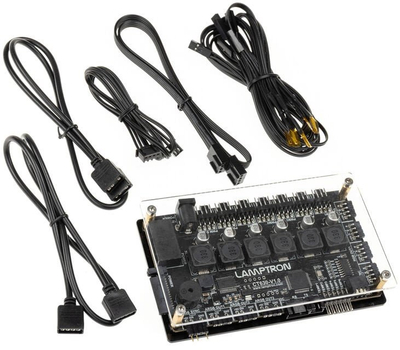 Kontrollues ventilatorësh Lamptron CT630, 6 kanale, PWM ARGB, i zi