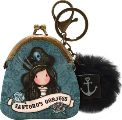 Portofol me varëse çelsash Santoro Gorjuss Pirates Black Pearl, i vogël, me shumë ndarje, shumëngjyrësh