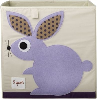 Shportë lodrash 3 Sprouts Rabbit, kuti palosëse, poliester, lejla