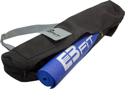Торба за душек за јога EB Fit Bag, со раменски ремен, памук, црна