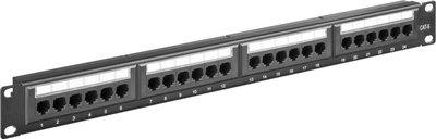 Patch panel Microconnect PP-013, 24 porta, CAT6, 1U, i zi