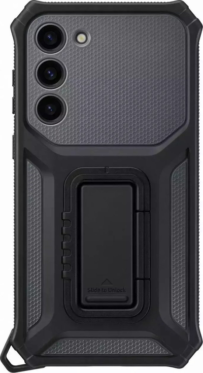 Këllëf telefoni Samsung Rugged Gadget për Galaxy S23+, i zi