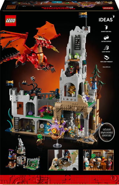 Set ndërtimi LEGO Ideas Dungeons & Dragons 21348, 3745 pjesë, për të rritur, shumëngjyrësh