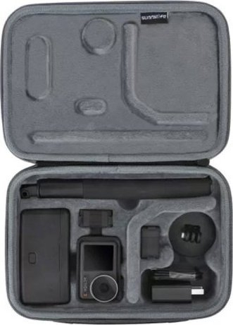 Çantë mbrojtëse Sunnylife Adventure Combo për DJI Osmo Action 3, me ndarje për aksesore, gri