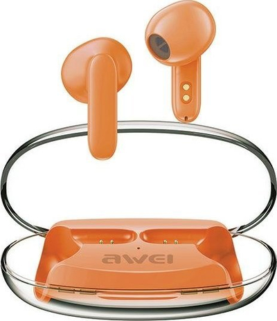 Kufje Awei T85, TWS Bluetooth 5.3, ENC, portokalli