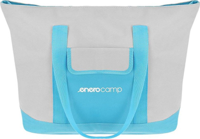 Çantë termike Enero Camp, 25L, portative, blu e çelët me gri