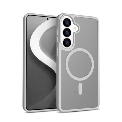 Футрола Crong Hybrid Matte Magnetic за Samsung Galaxy S26, MagSafe, сива