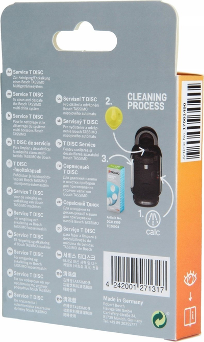 Disk pastrimi Bosch Tassimo 00576837, plastikë e fortë, portokalli