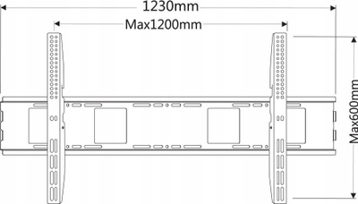 Kllapë muri për TV Techly ICA PLB 2230, deri 100", 150 kg, e zezë