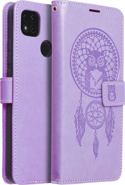 Këllëf telefoni Mezzo Book për Xiaomi Redmi 9C NFC, me magnet, me xhepa kartash, vjollcë