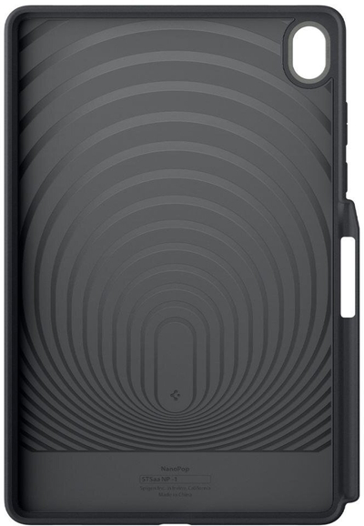 Mbrojtëse tablet Spigen Nano Pop për Samsung Galaxy Tab S11, me vend për S Pen, dyngjyrëshe, e zezë gri