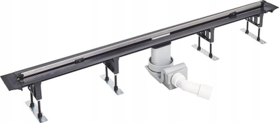Kanal dushi Viega Advantix, i rregullueshëm 300‑1200mm, dalje 40mm, inox matt