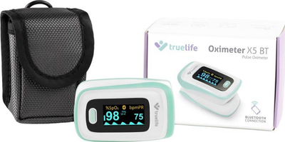 Оксиметар TrueLife Oximeter X5 BT, OLED екран, Блутут, сив